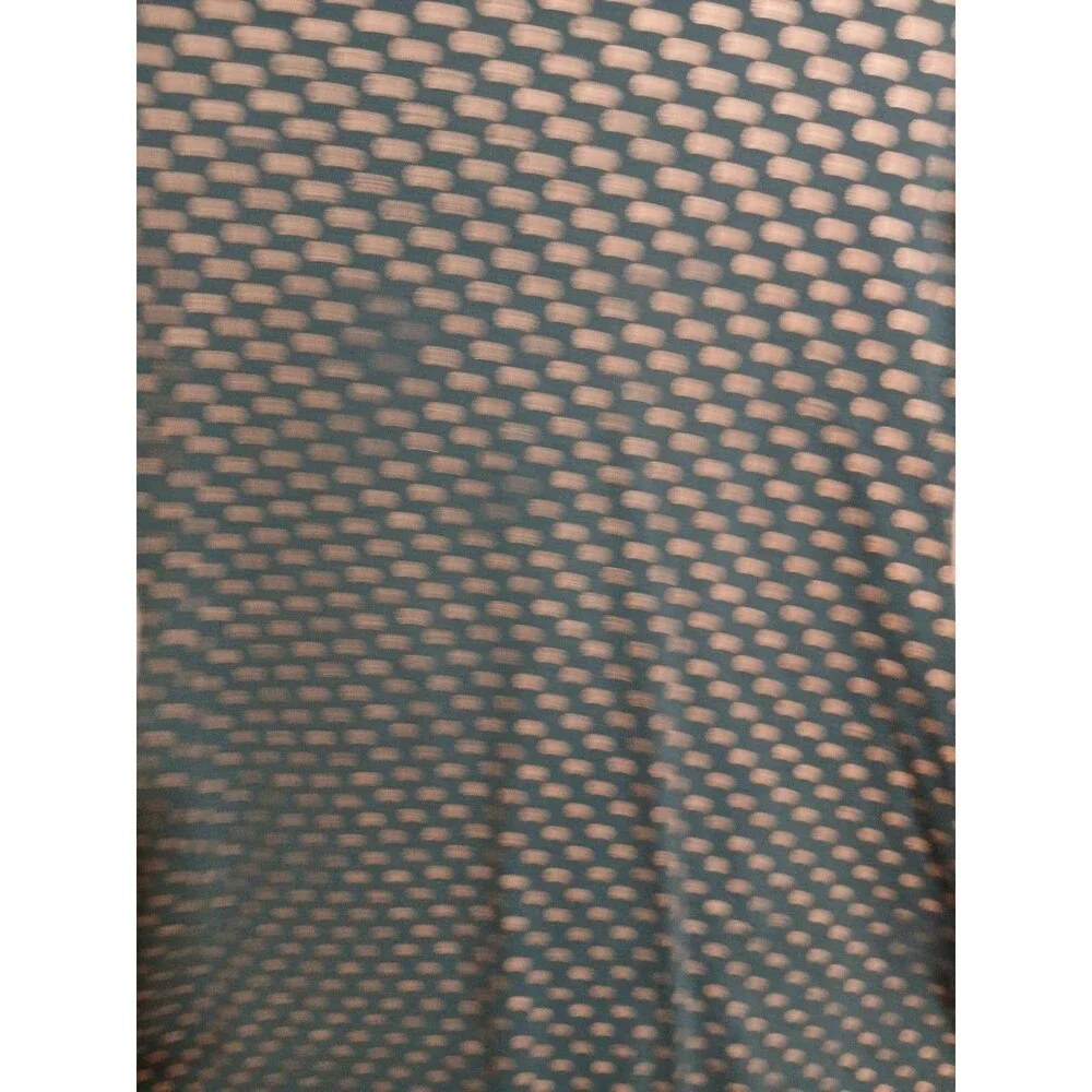 Girls LANDS END TURQUOISE BLUE SILVER POLKA DOT Long Sleeve DRESS Size M 10-12